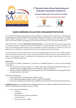 SAMEA EMERGING EVALUATORS SCHOLARSHIP INVITATION 5