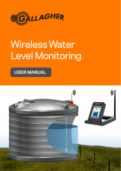 Wireless Water Monitoring Manual