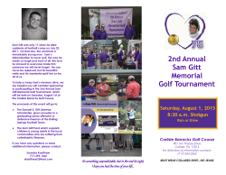 2nd Annual Sam Gitt Memorial Golf Tournament