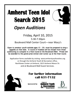 Open Auditions - Amherstyouthandrec.org