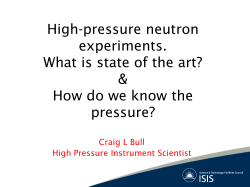 High-pressure neutron experiments. What is state of the art? & How