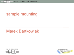 sample mounting Marek Bartkowiak