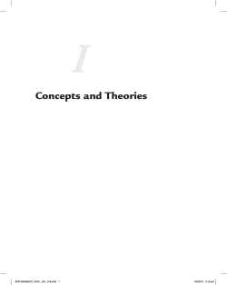 Concepts and Theories