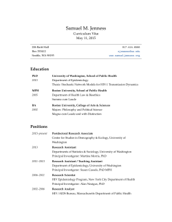 CV - Samuel Jenness