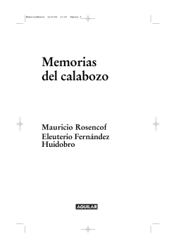 Memorias del Calabozo â PrÃ³logo Eduardo Galeano