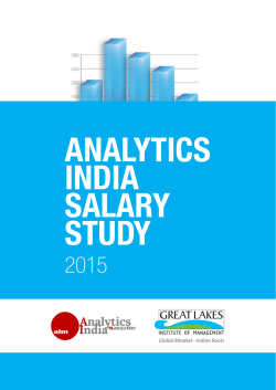 Analytics India Salary Study 2015