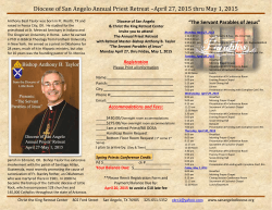 Diocese of San Angelo Annual Priest Retreat âApril 27, 2015 thru