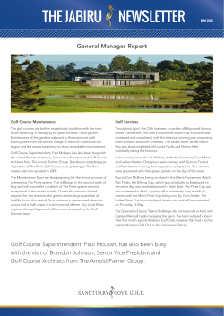 May 2015 - Sanctuary Cove Golf & Country Club