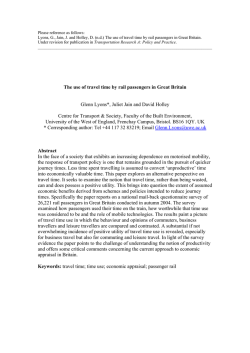 The use of travel time by rail passengers in Great Britain