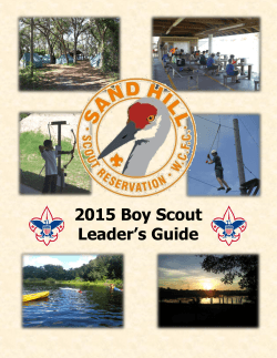 2015 Boy Scout Leader`s Guide - West Central Florida Council