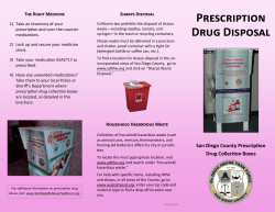 law enforcement stations - San Diego County Prescription Drug