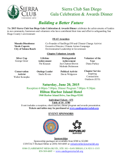 Building a Better Future Sierra Club San Diego Gala Celebration
