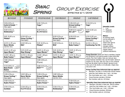 Swac Spring Group Exercise