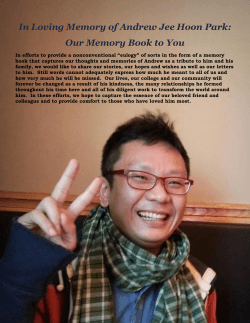 In Loving Memory of Andrew Jee Hoon Park: Our