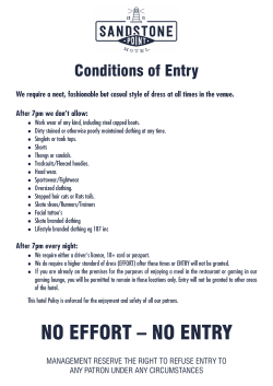 Conditions of Entry - Sandstone Point Hotel