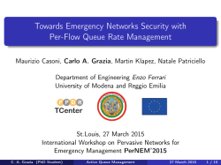 Towards Emergency Networks Security with Per