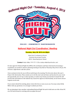 National Night Out Coordinators` Meeting