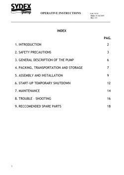 INDEX PAG. 1. INTRODUCTION 2 2. SAFETY PRECAUTIONS 3 3