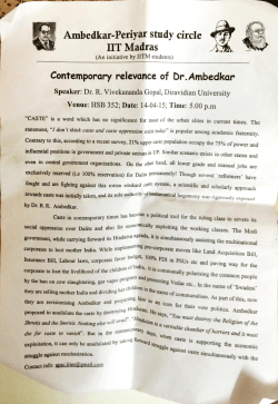 Ambedkar-Periyar study circle 11T Madras