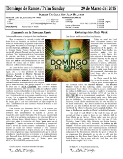 Bulletin 04-05-2015 - Iglesia CatÃ³lica San Juan Bautista