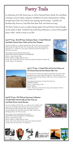 Poetry Walks Flyer - San Juan Island Trails Committee