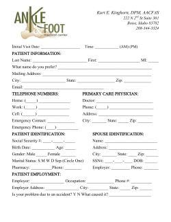 Boise Patients Forms - Ankle & Foot Medical Center