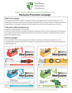 the Marijuana Prevention Campaign overview.