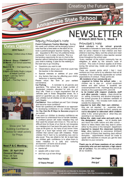 newsletter - Annandale State School