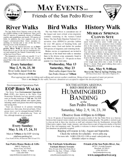 FSPR Events - May 2015 - Draft - Friends of the San Pedro River