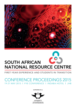 FYE Conference Programme 2015