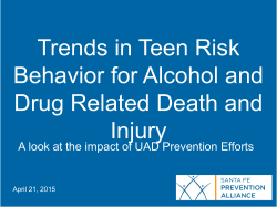 Trends in Teen Risk Behavior for Alcohol and Drug Related Death