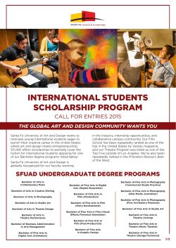 Scholarship Competition! - Santa Fe University of Art and Design