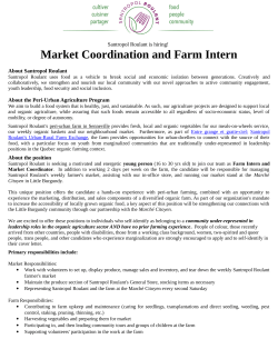 Market Coordination and Farm Intern