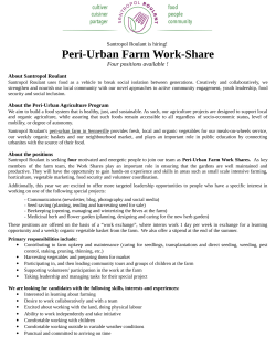 Peri-Urban Farm Work-Share