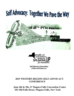 2015 Registration Packet - Self Advocacy Association in NYS