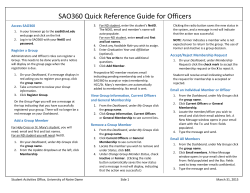 SAO360 Quick Reference Guide for Officers