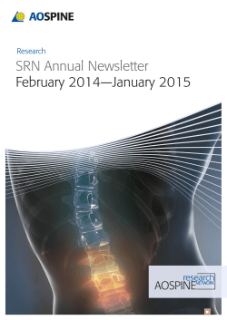 SRN annual Newsletter - AOSpine