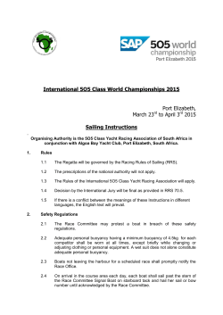 Sailing Instructions - SAP 505 World Championship 2014
