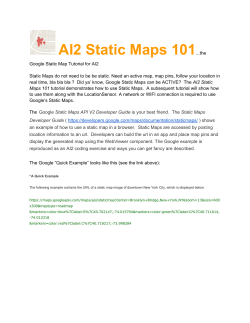âAI2 Static Maps 101â...the