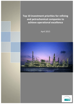 Top 10 investment priorities for refining and petrochemical