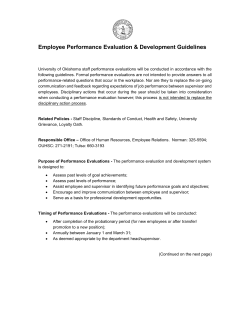 Employee Performance Evaluation & Development Guidelines