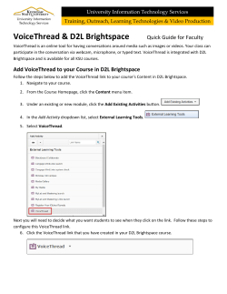 VoiceThread & D2L Brightspace