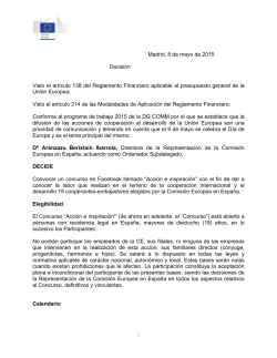 Madrid, 8 de mayo de 2015 DecisiÃ³n Visto el artÃ­culo 138 del