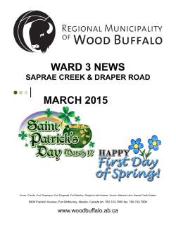 WARD 3 NEWS MARCH 2015 - Saprae Creek Residents Society