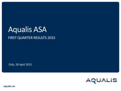 Aqualis ASA Q1 2015 presentation