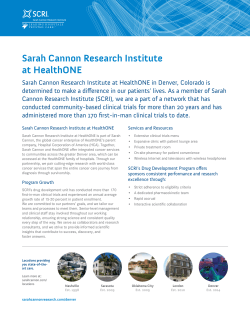 Sarah Cannon Research Institute at HealthONE
