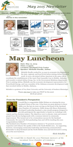 May 2015 Newsletter - Saraland Chamber of Commerce