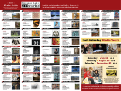 10â5 Last Saturday Studio Tours