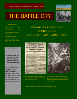 THE BATTLE CRY - Sarasota Civil War Round Table