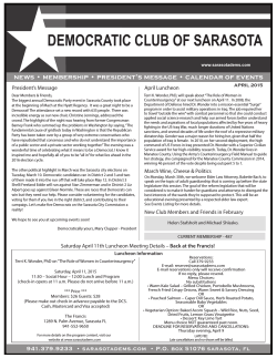 Web Newsletter April 2015 - Democratic Club of Sarasota